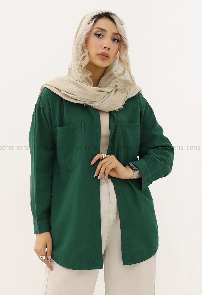 شومیز 2جیب لینن کد1005096